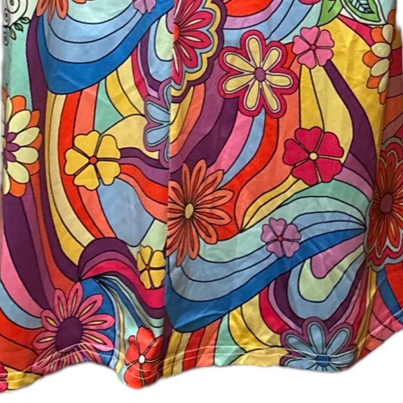 1970's Flower Power Hippie Dress - Picture 12 of 16